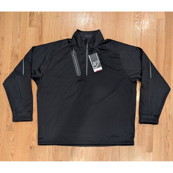 NWT ZERO RESTRICTION Black Highland Golf Waterproof Jacket Mens XXL Tech Sweater - Picture 1 of 12